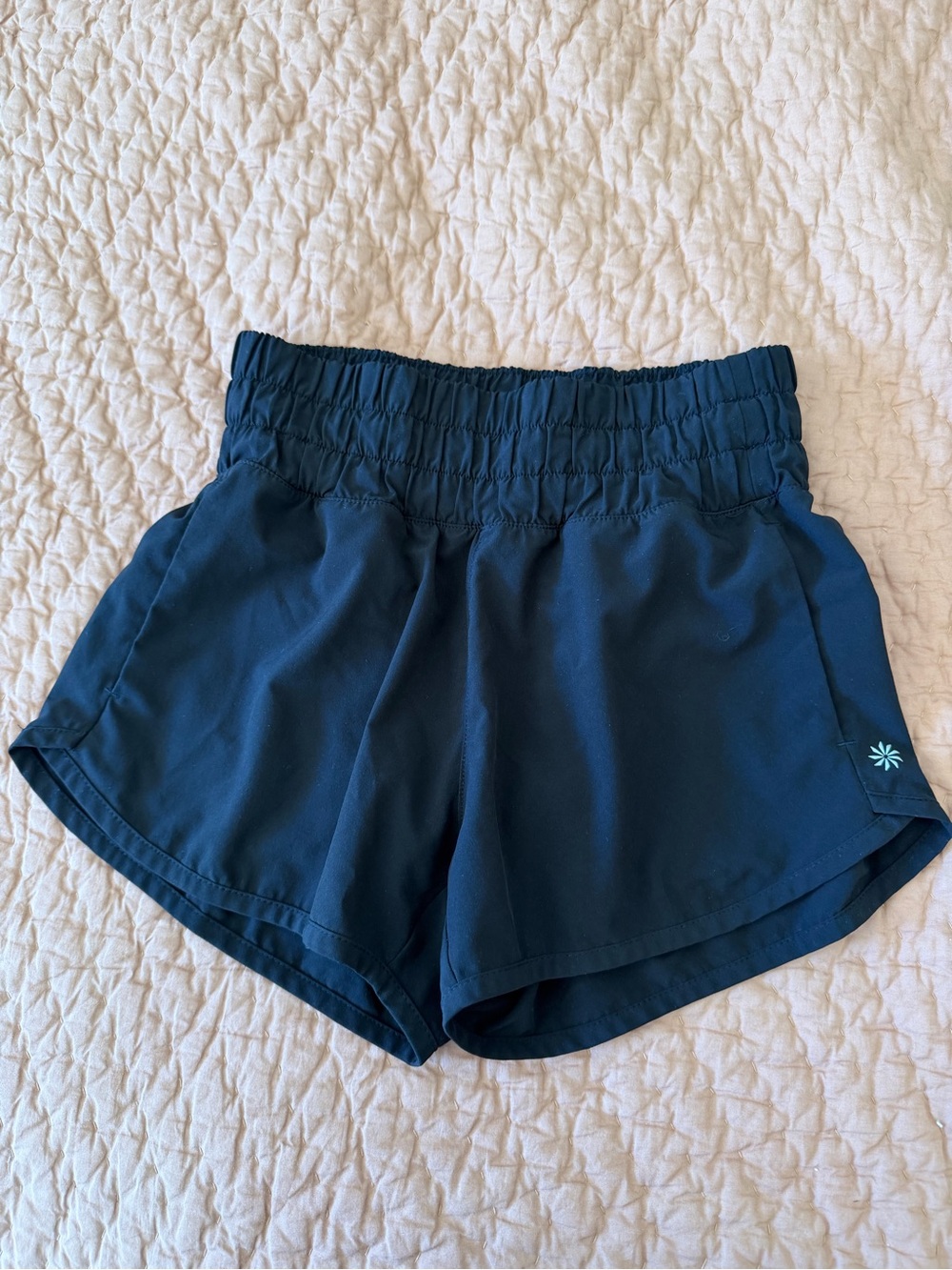 Girl’s Black Athletic Shorts with Elastic Waist